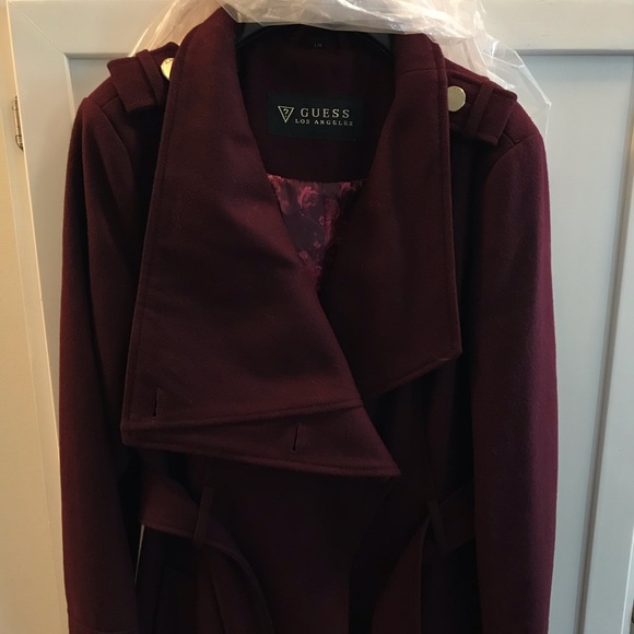 Guess Belted Wrap Coat - Picture 3 of 4